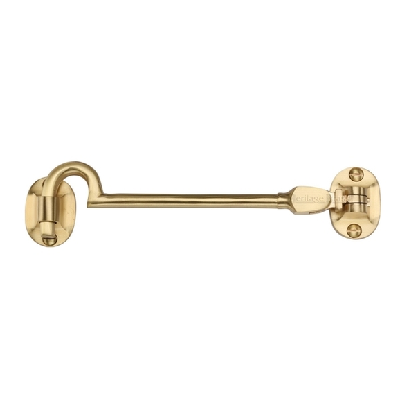 C1530 6-SB • 152mm • Satin Brass • Heritage Brass Silent Pattern Cabin Hook